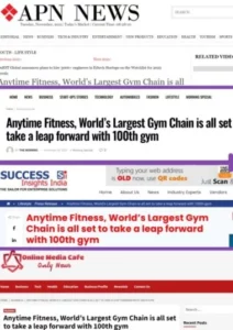 anytime fitness covered in different PR